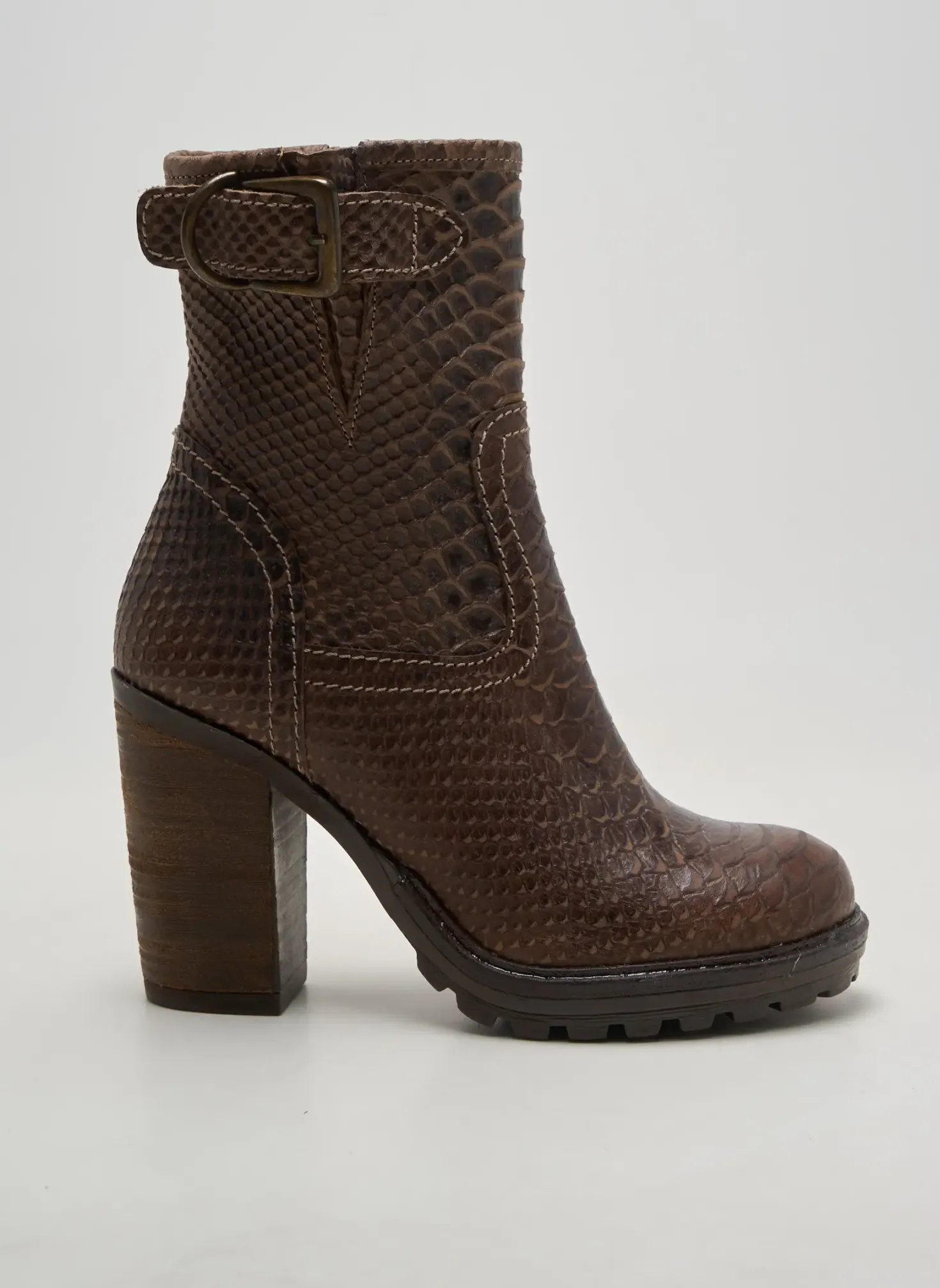 Bottes E-cow Marron Talon De 7 À 9cm