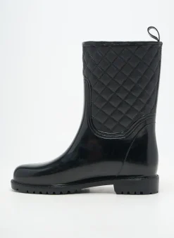 Bottes Exé Noir Talon Plat Jusqu'à 3cm