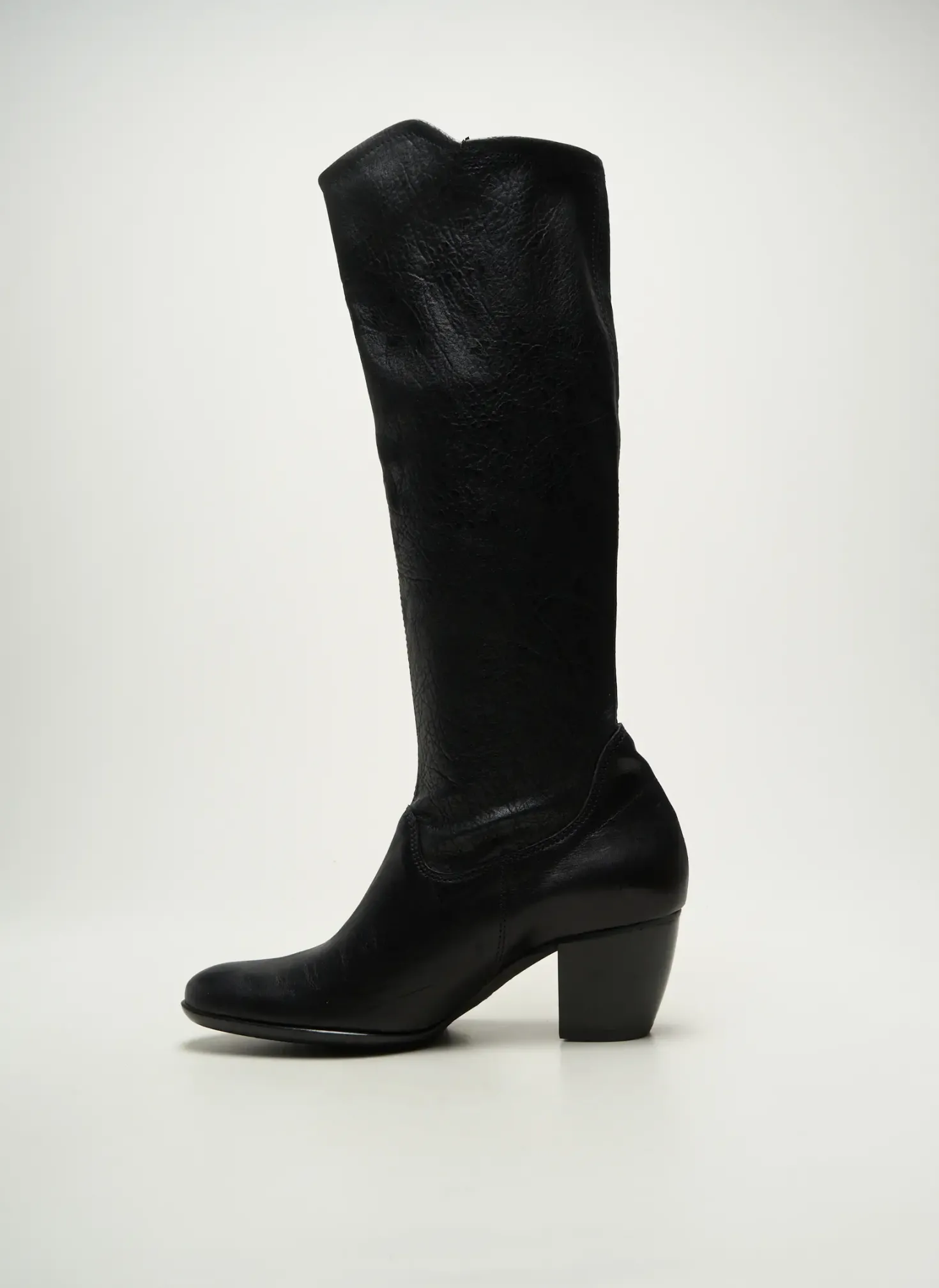 Bottes France Mode Noir Talon De 4 À 6cm