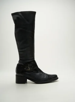 Bottes France Mode Noir Talon De 4 À 6cm