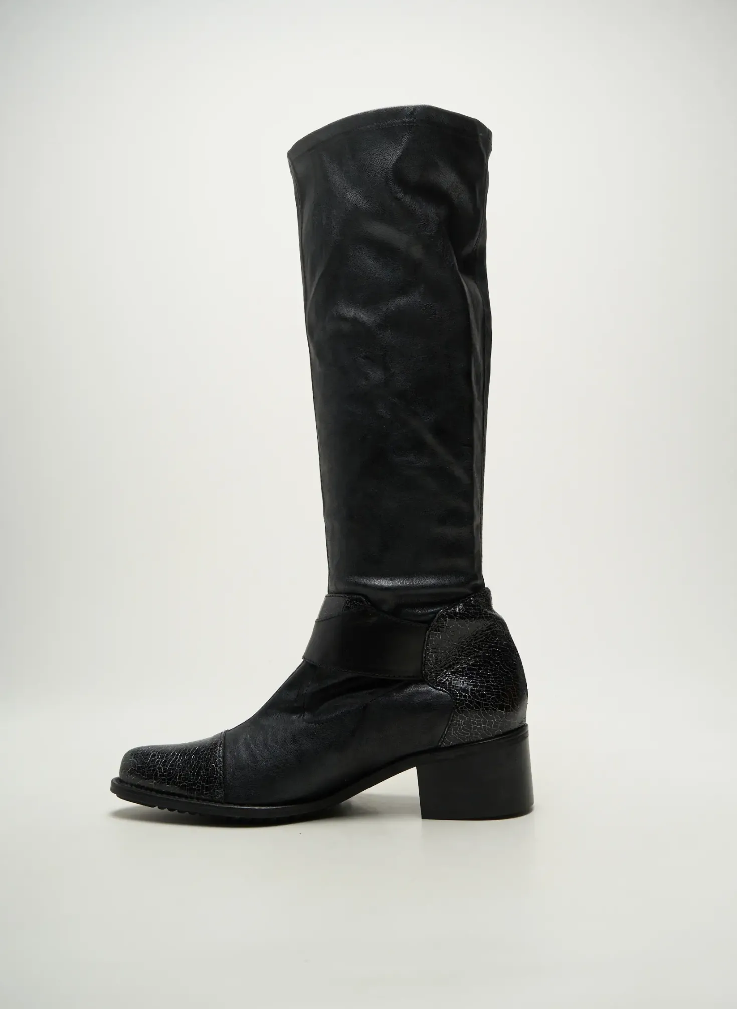 Bottes France Mode Noir Talon De 4 À 6cm