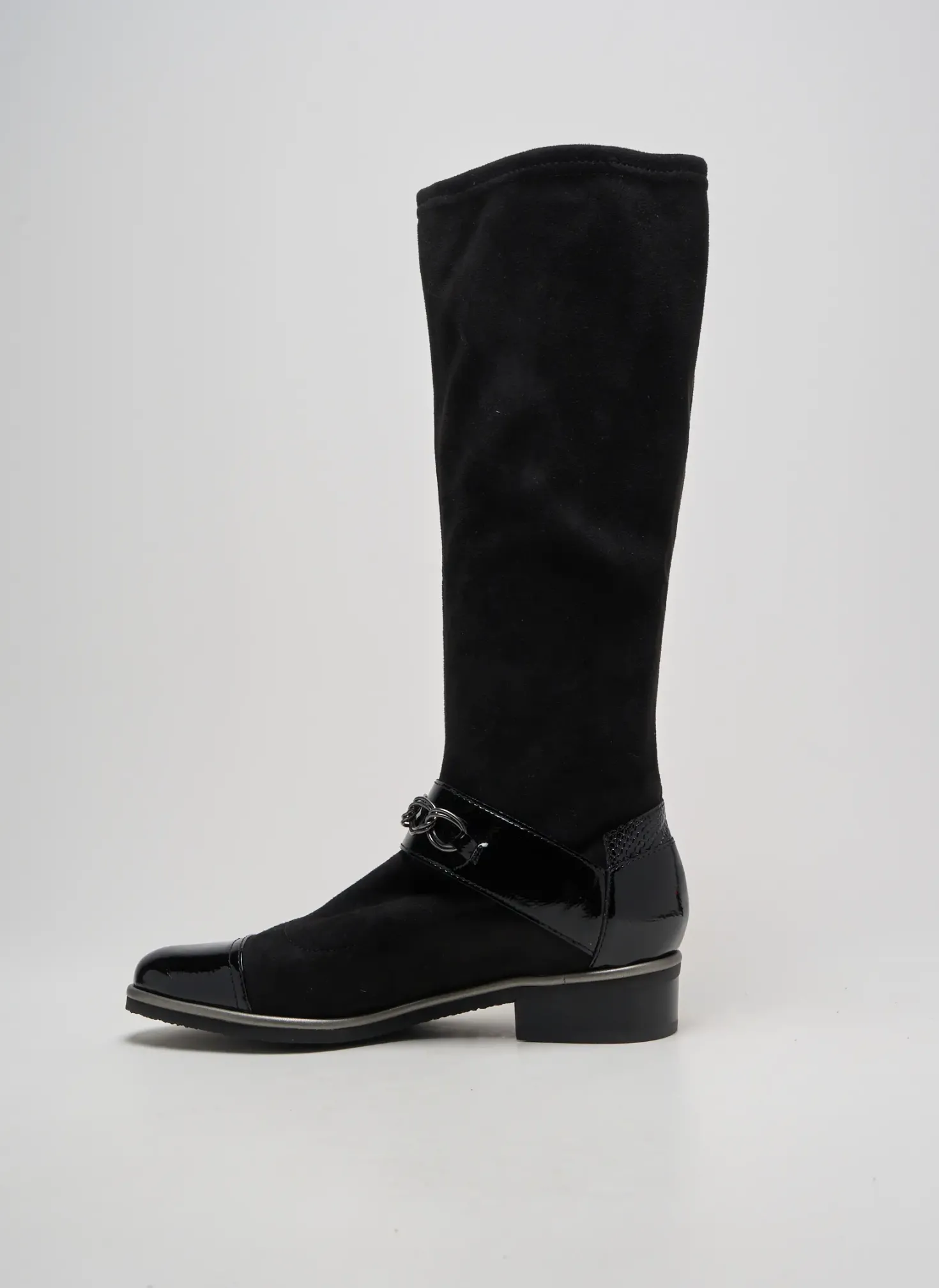 Bottes Fugitive By Francesco Rossi Noir Talon Plat Jusqu'à 3cm