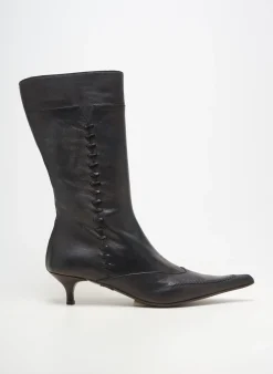 Bottes Ilario Ferucci Noir Talon De 4 À 6cm