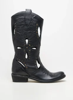 Bottes Ilario Ferucci Noir Talon De 4 À 6cm