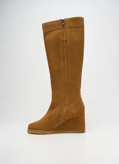 Bottes Kickers Marron Talon De 7 À 9cm