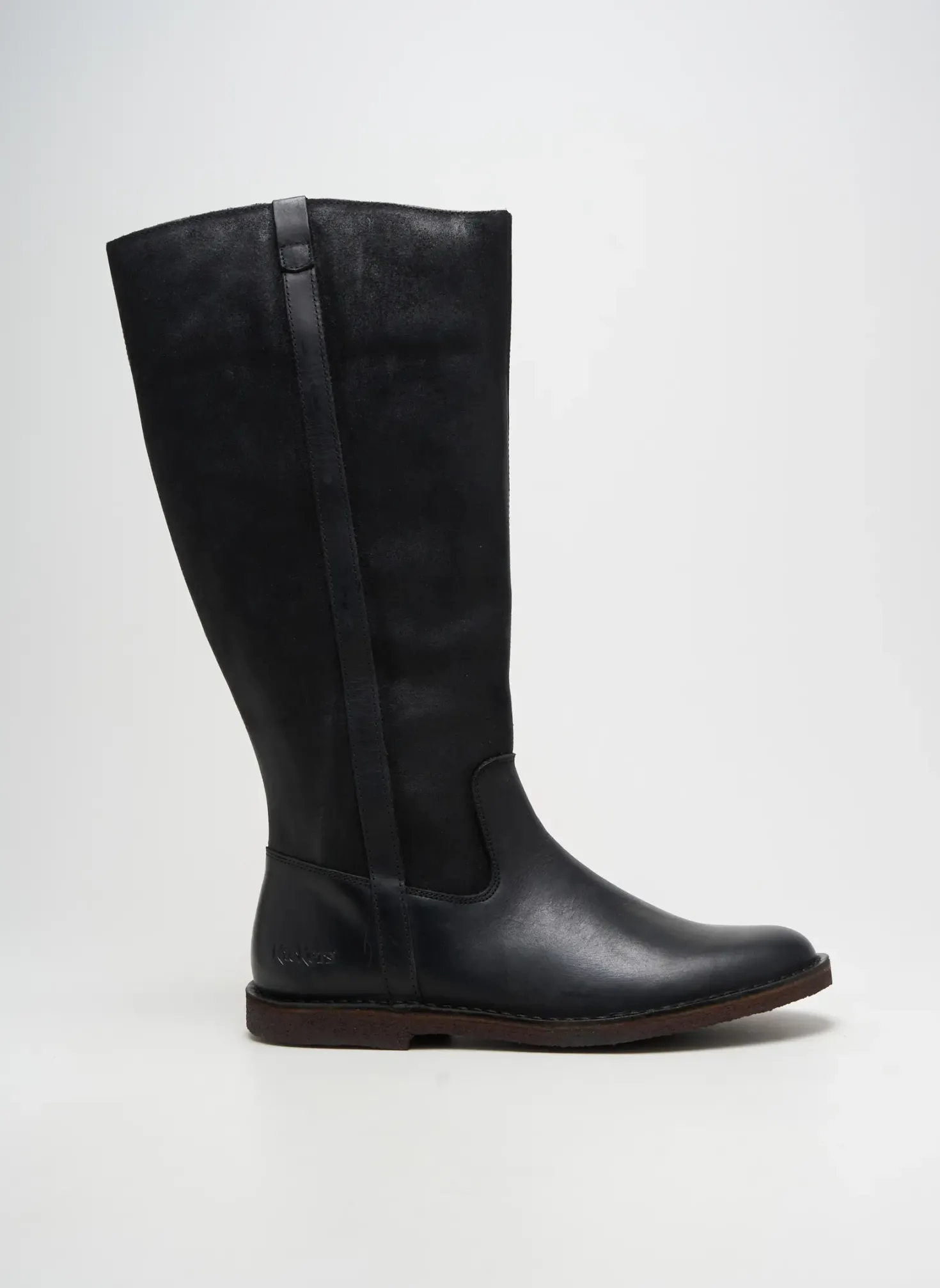 Bottes Kickers Noir Talon Plat Jusqu'à 3cm