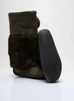 Bottes Muks Marron Talon Plat Jusqu'à 3cm