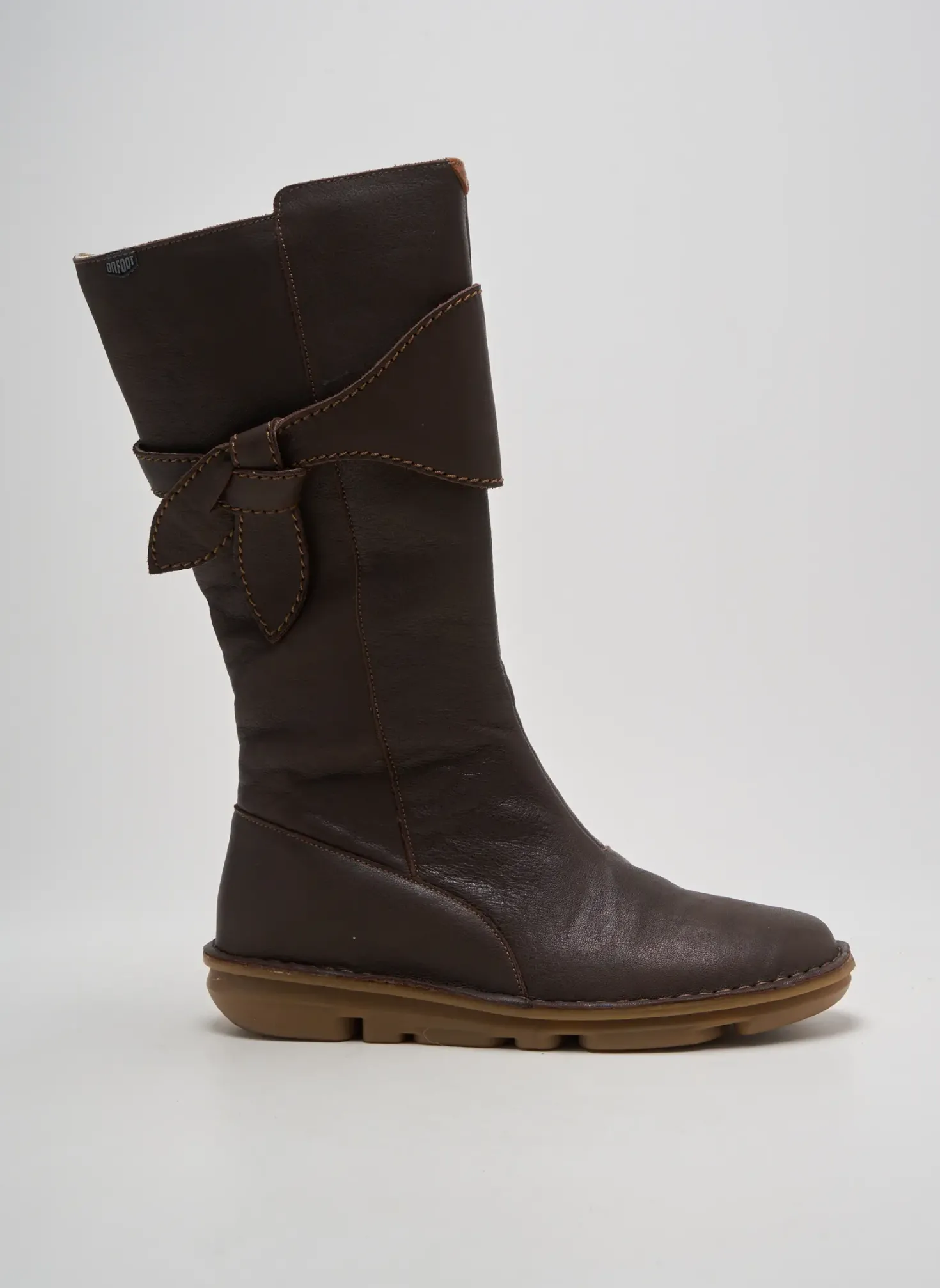Bottes On Foot Marron Talon Plat Jusqu'à 3cm