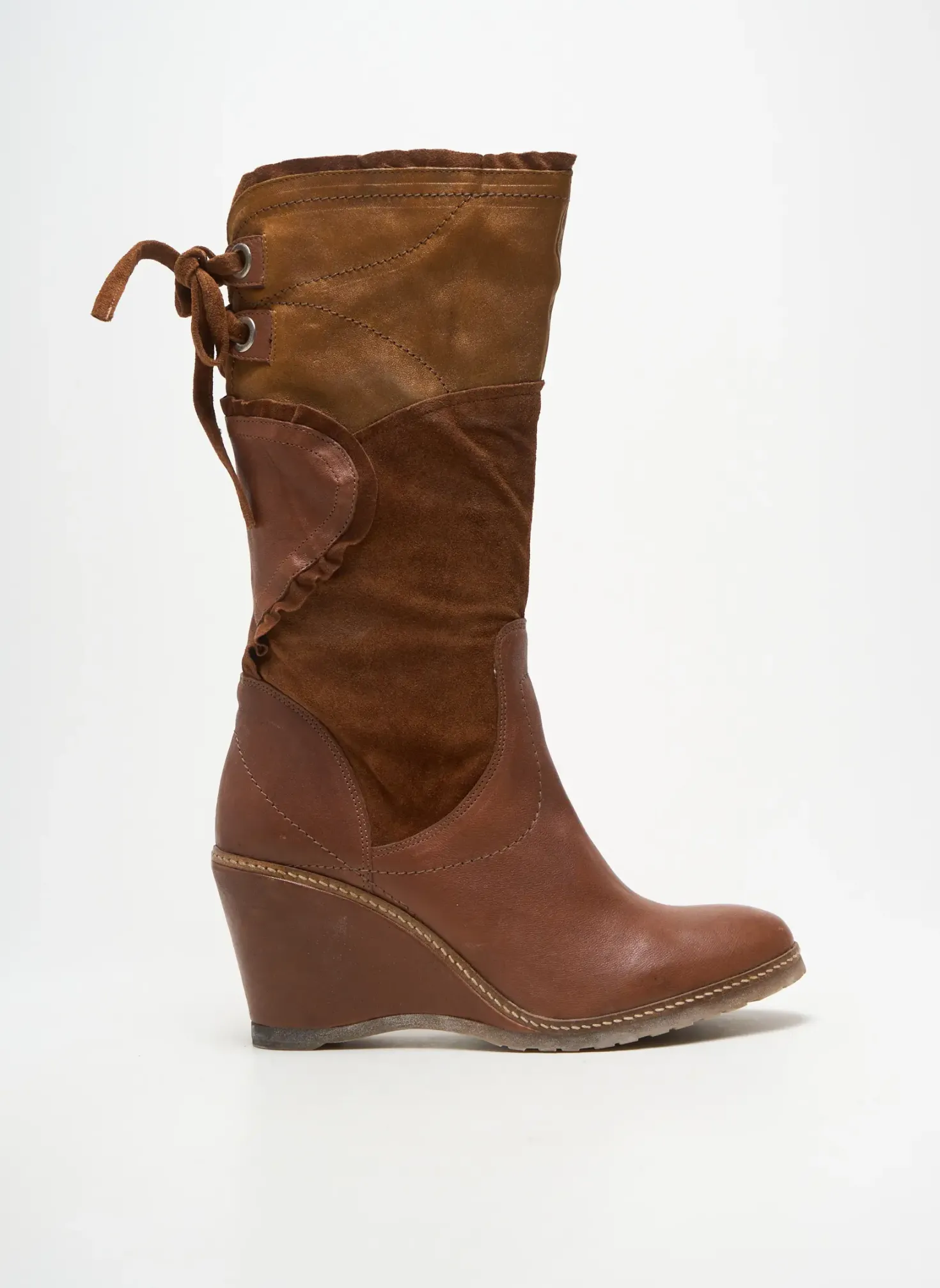 Bottes Regard Marron Talon De 7 À 9cm