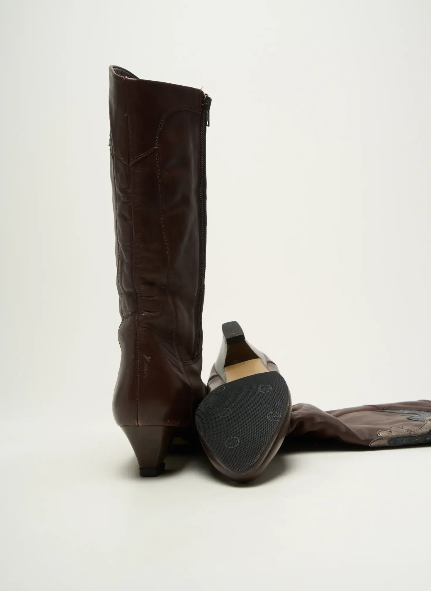 Bottes Sans Marque Marron Talon De 4 À 6cm