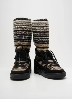 Bottes Serafini Noir Talon Plat Jusqu'à 3cm