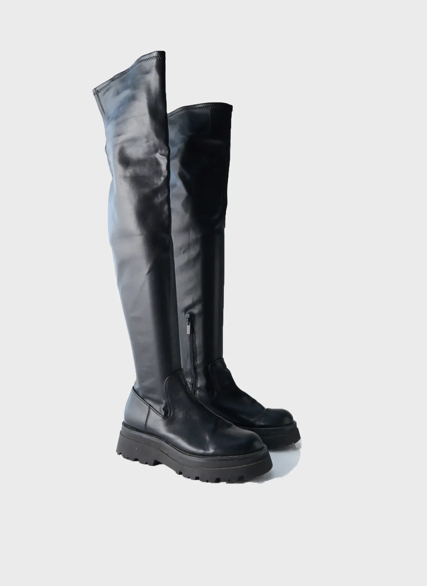 Bottes Stradivarius Noir Talon De 4 À 6cm