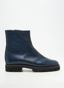 Bottes Walter Shoes Bleu Talon Plat Jusqu'à 3cm