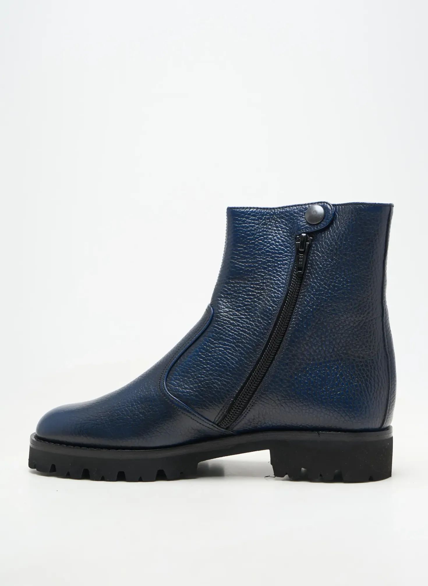 Bottes Walter Shoes Bleu Talon Plat Jusqu'à 3cm