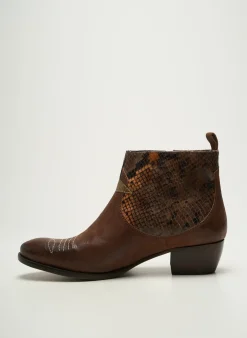 Bottines/boots Bisous Confiture Marron Talon De 4 À 6cm