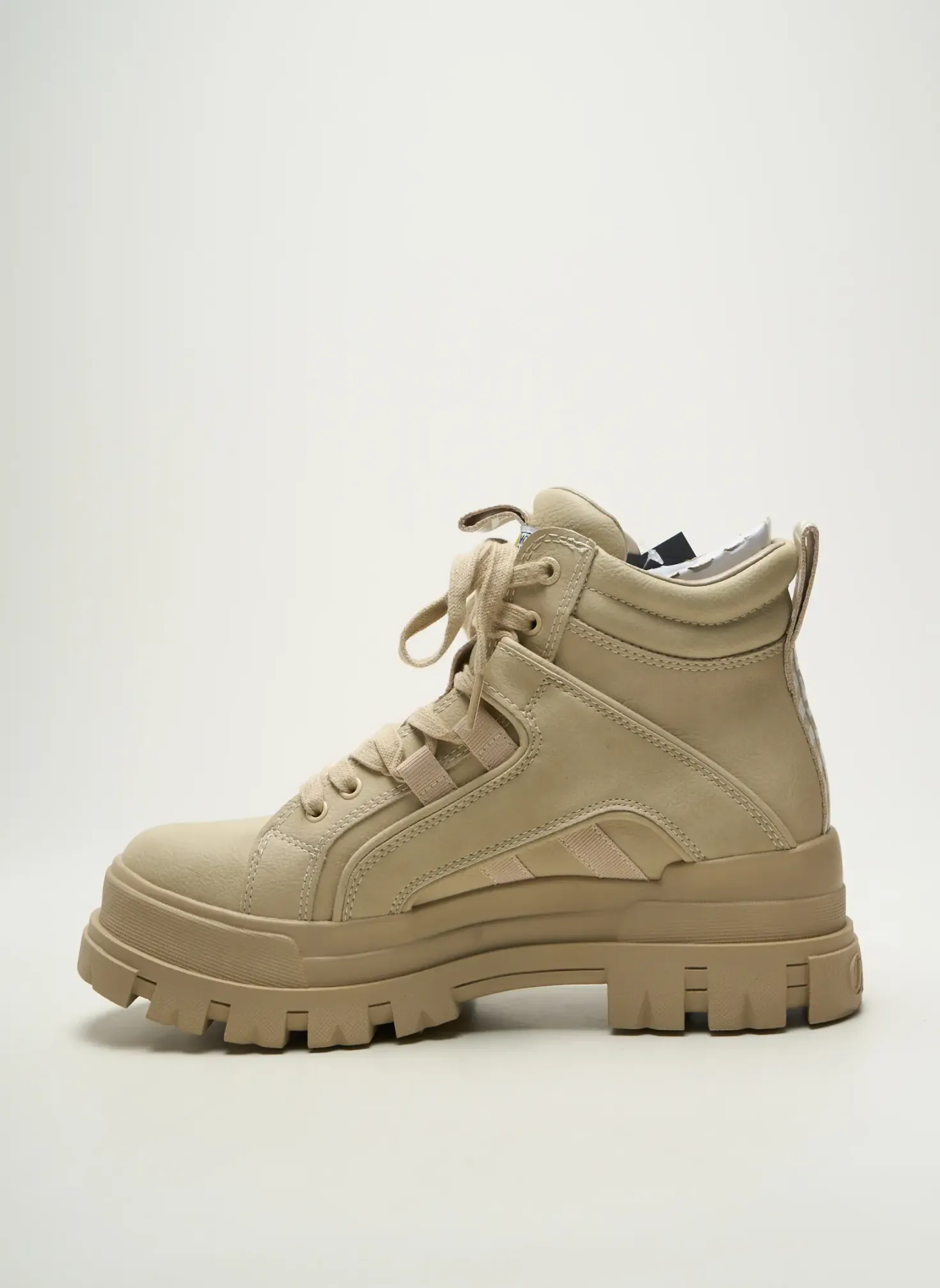 Bottines/boots Buffalo Beige Talon Plat Jusqu'à 3cm