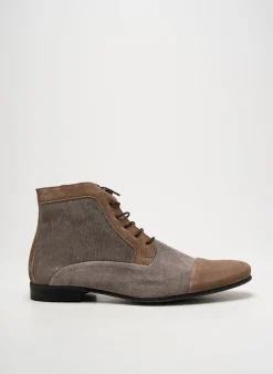Bottines/boots Hexagone Gris Talon Bas