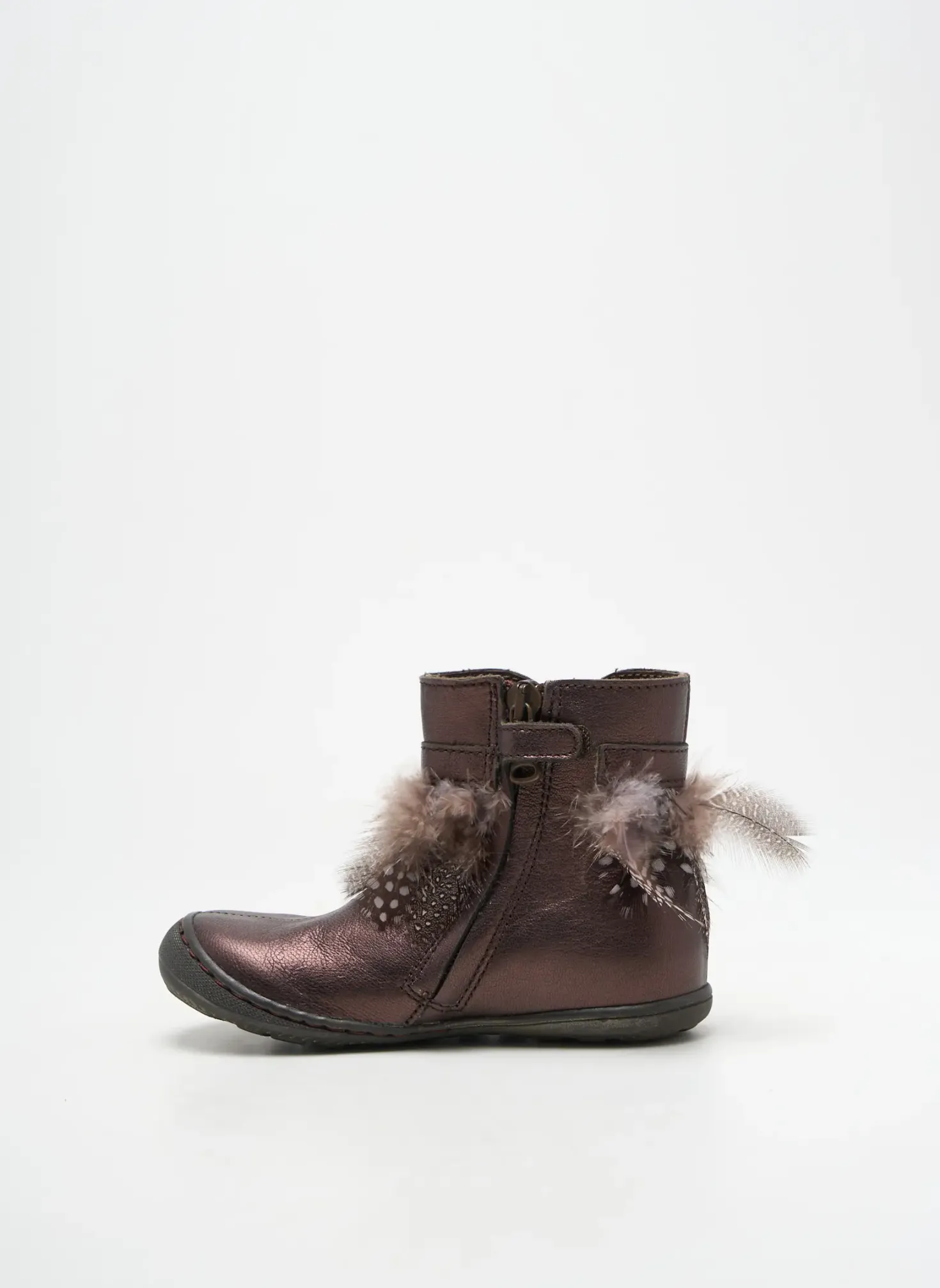 Bottines/boots Little Mary Marron Bout Rond