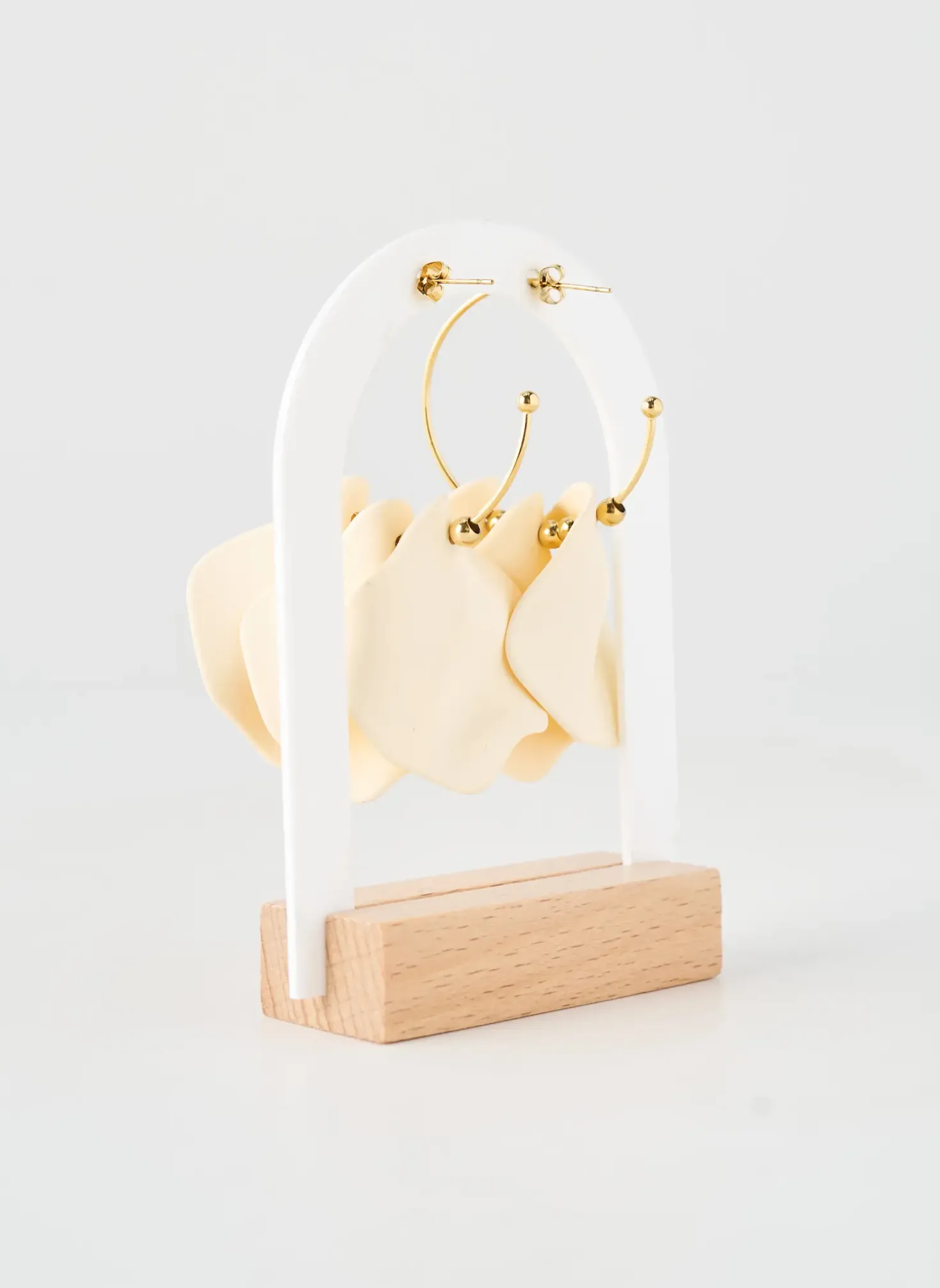 Boucles D’oreilles Zag Beige