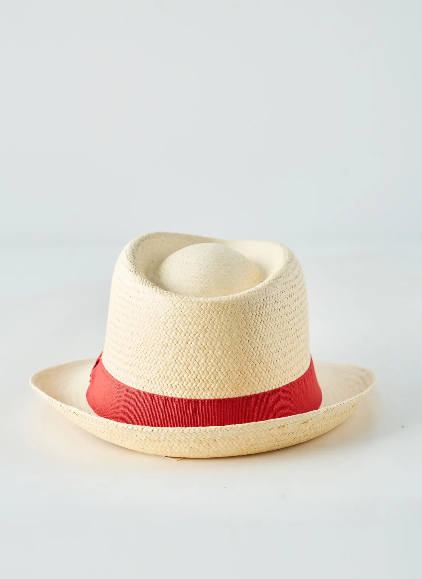 Chapeau Panama Hat Rouge