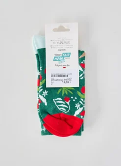 Chaussettes Blutsgeschwister Vert