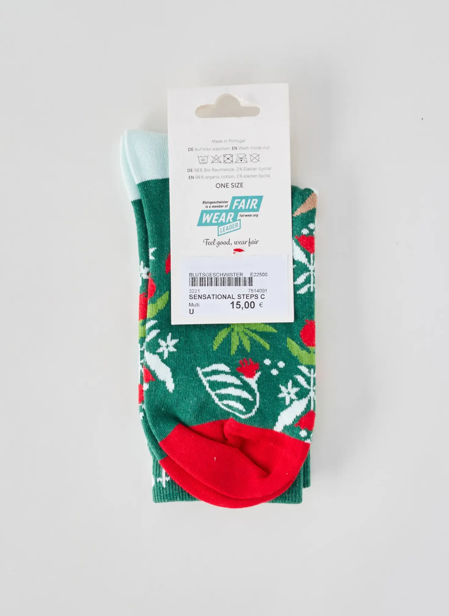 Chaussettes Blutsgeschwister Vert