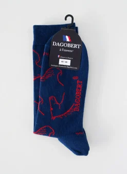 Chaussettes Dagobert A L'envers Bleu