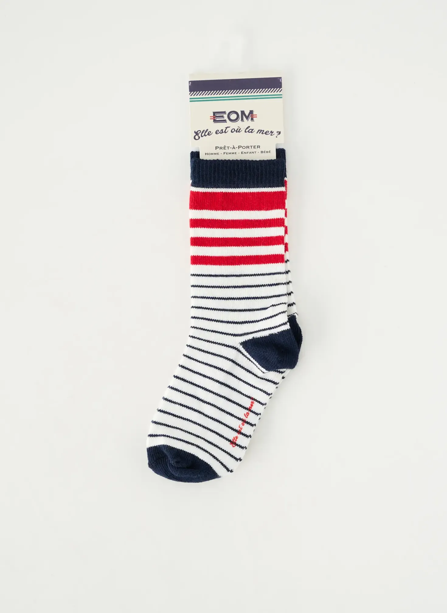 Chaussettes Elle Est Ou La Mer Bleu