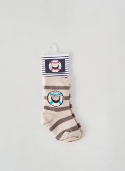 Chaussettes Elle Est Ou La Mer Beige