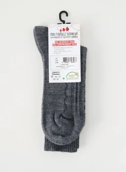 Chaussettes Ma Famille Bonheur Gris