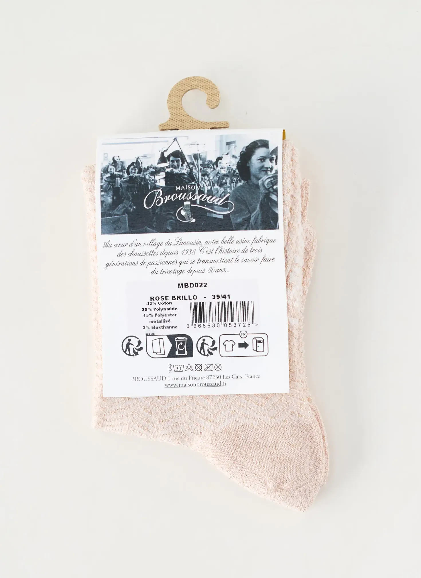 Chaussettes Maison Broussaud Rose