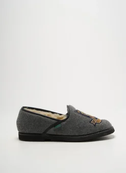 Chaussons/pantoufles Anny Gris Bout Rond