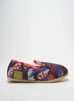 Chaussons/pantoufles Berthe Aux Grands Pieds Violet Talon Plat Jusqu'à 3cm
