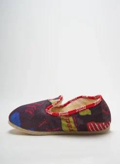 Chaussons/pantoufles Berthe Aux Grands Pieds Violet Talon Plat Jusqu'à 3cm