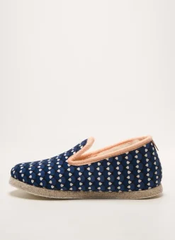 Chaussons/pantoufles Chausse Mouton Bleu Talon Plat Jusqu'à 3cm