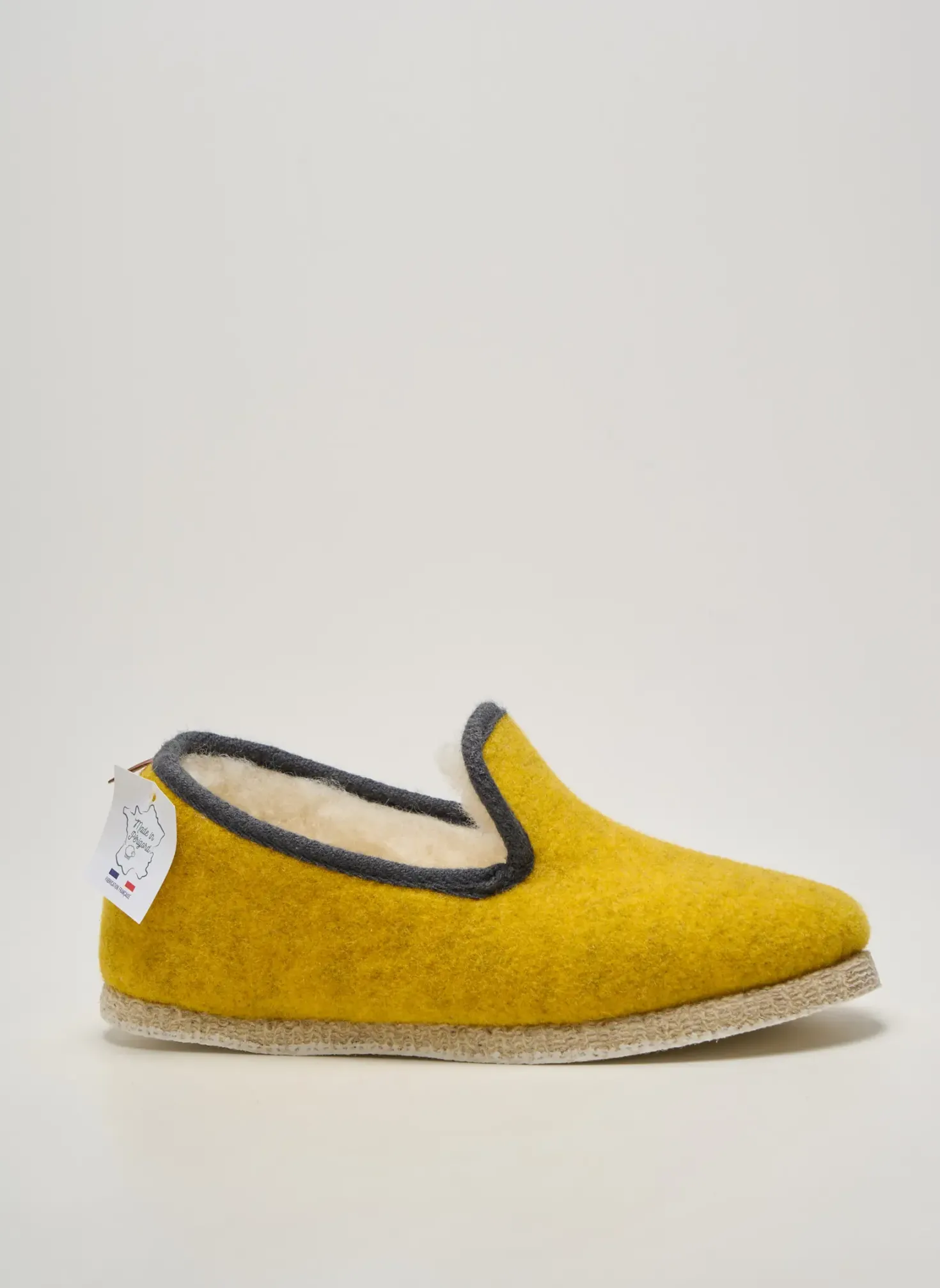Chaussons/pantoufles Chausse Mouton Jaune Talon Plat Jusqu'à 3cm