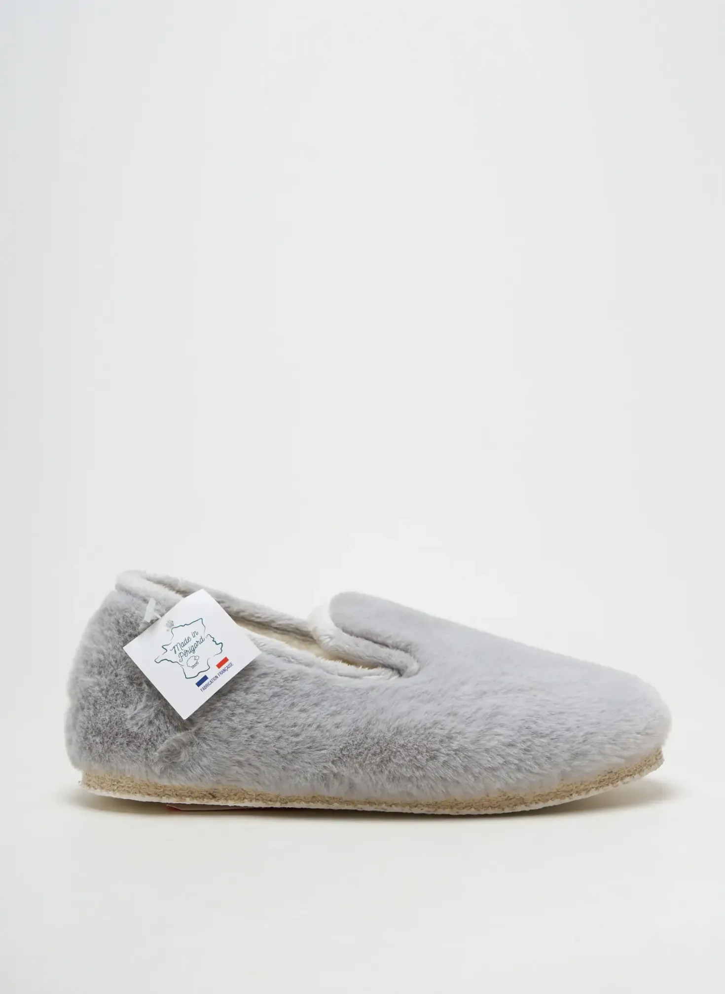 Chaussons/pantoufles Chausse Mouton Gris Talon Plat Jusqu'à 3cm