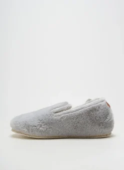 Chaussons/pantoufles Chausse Mouton Gris Talon Plat Jusqu'à 3cm