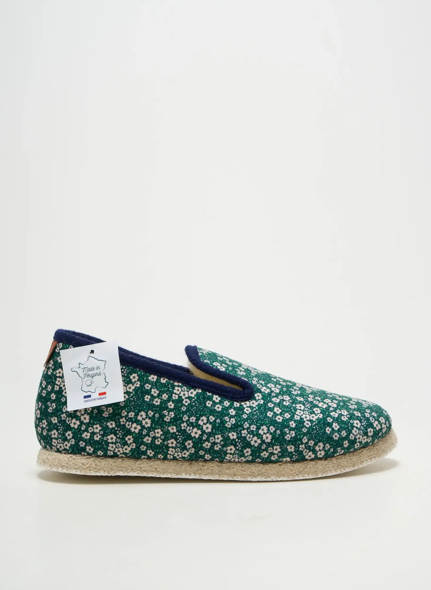 Chaussons/pantoufles Chausse Mouton Vert Talon Plat Jusqu'à 3cm