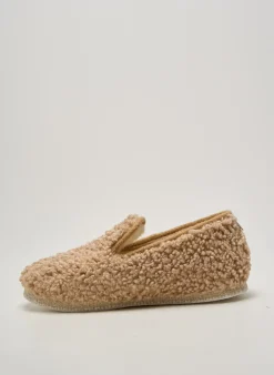 Chaussons/pantoufles Chausse Mouton Beige Talon Plat Jusqu'à 3cm