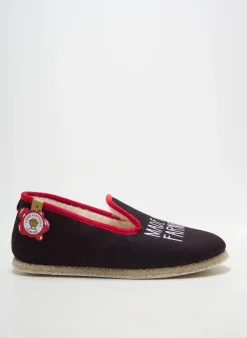 Chaussons/pantoufles Chausse Mouton Noir Bout Rond