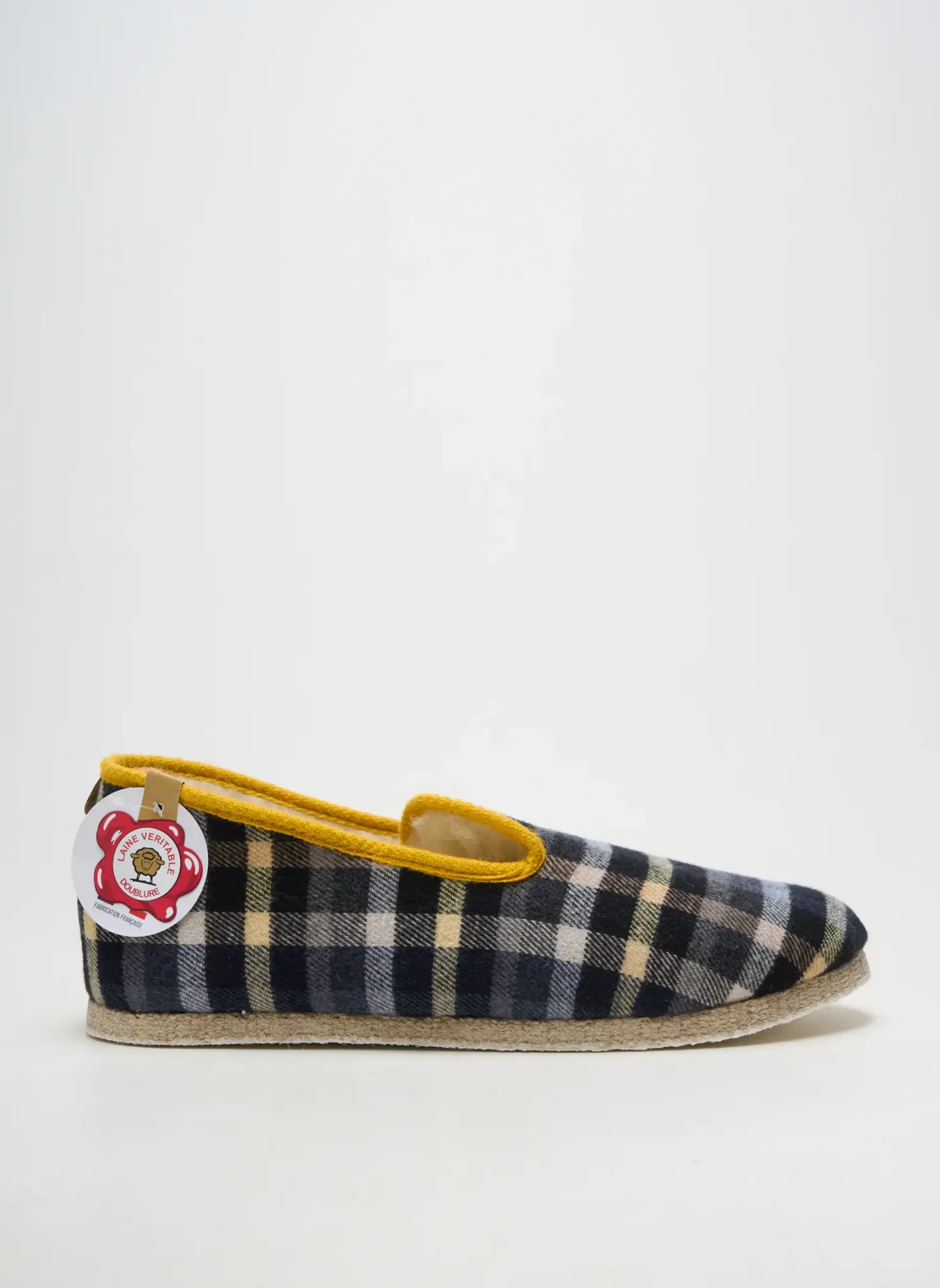 Chaussons/pantoufles Chausse Mouton Bleu Bout Rond