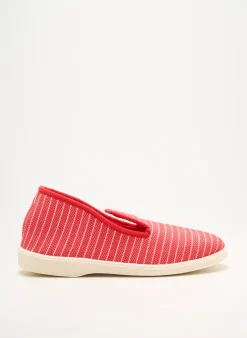 Chaussons/pantoufles Damart Rouge Talon Plat Jusqu'à 3cm