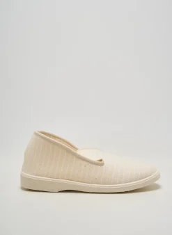 Chaussons/pantoufles Damart Beige Talon Plat Jusqu'à 3cm