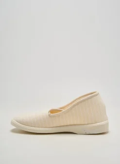 Chaussons/pantoufles Damart Beige Talon Plat Jusqu'à 3cm