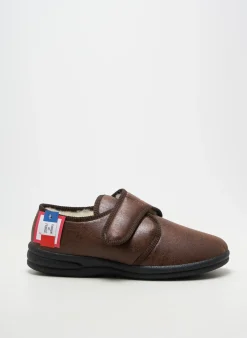 Chaussons/pantoufles Fargeot Marron Bout Rond