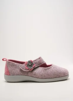Chaussons/pantoufles Fargeot Rose Talon Plat Jusqu'à 3cm