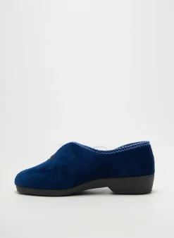 Chaussons/pantoufles Fargeot Bleu Talon Plat Jusqu'à 3cm