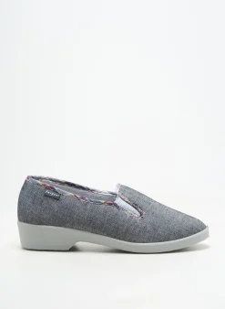 Chaussons/pantoufles Fargeot Gris Talon Plat Jusqu'à 3cm