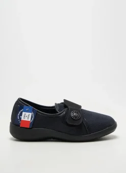 Chaussons/pantoufles Fargeot Bleu Talon Plat Jusqu'à 3cm
